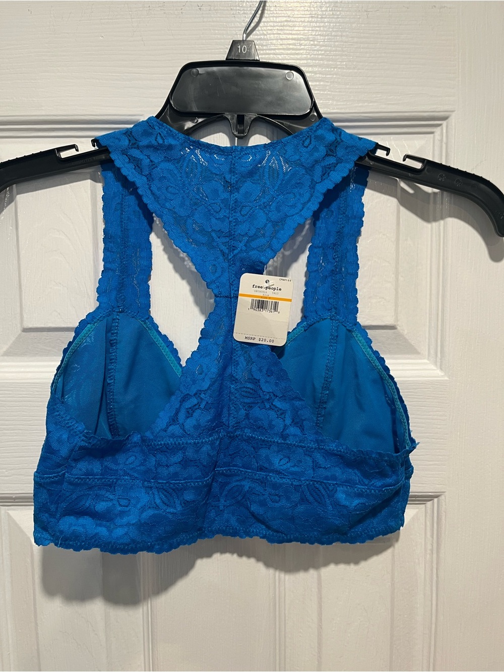 Free People Electric Blue Lace Racerback Bralette Small - Picture 2 of 3
